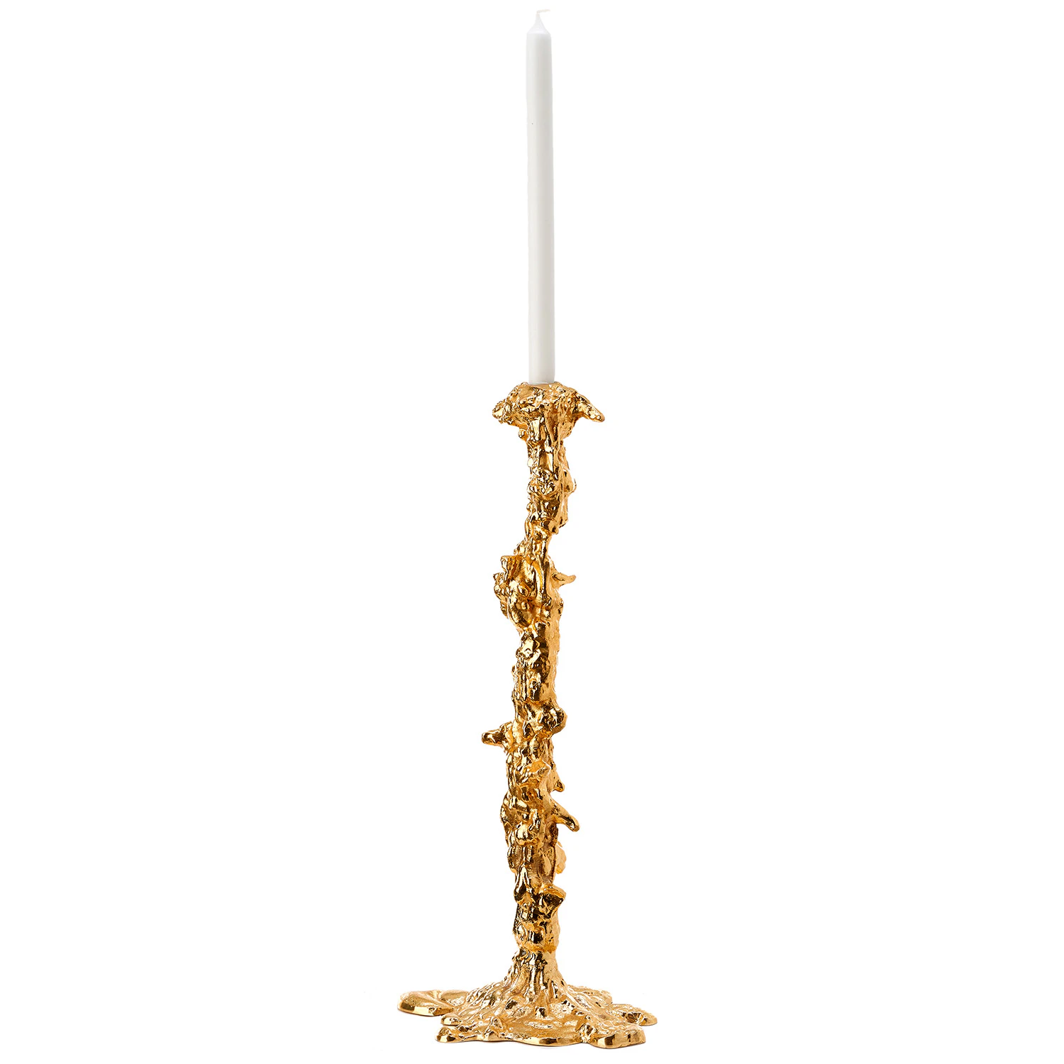 Polspotten Drip Candle Holder Gold Xxl - Fyrfadsstager Metal Guld - 390-225-135
