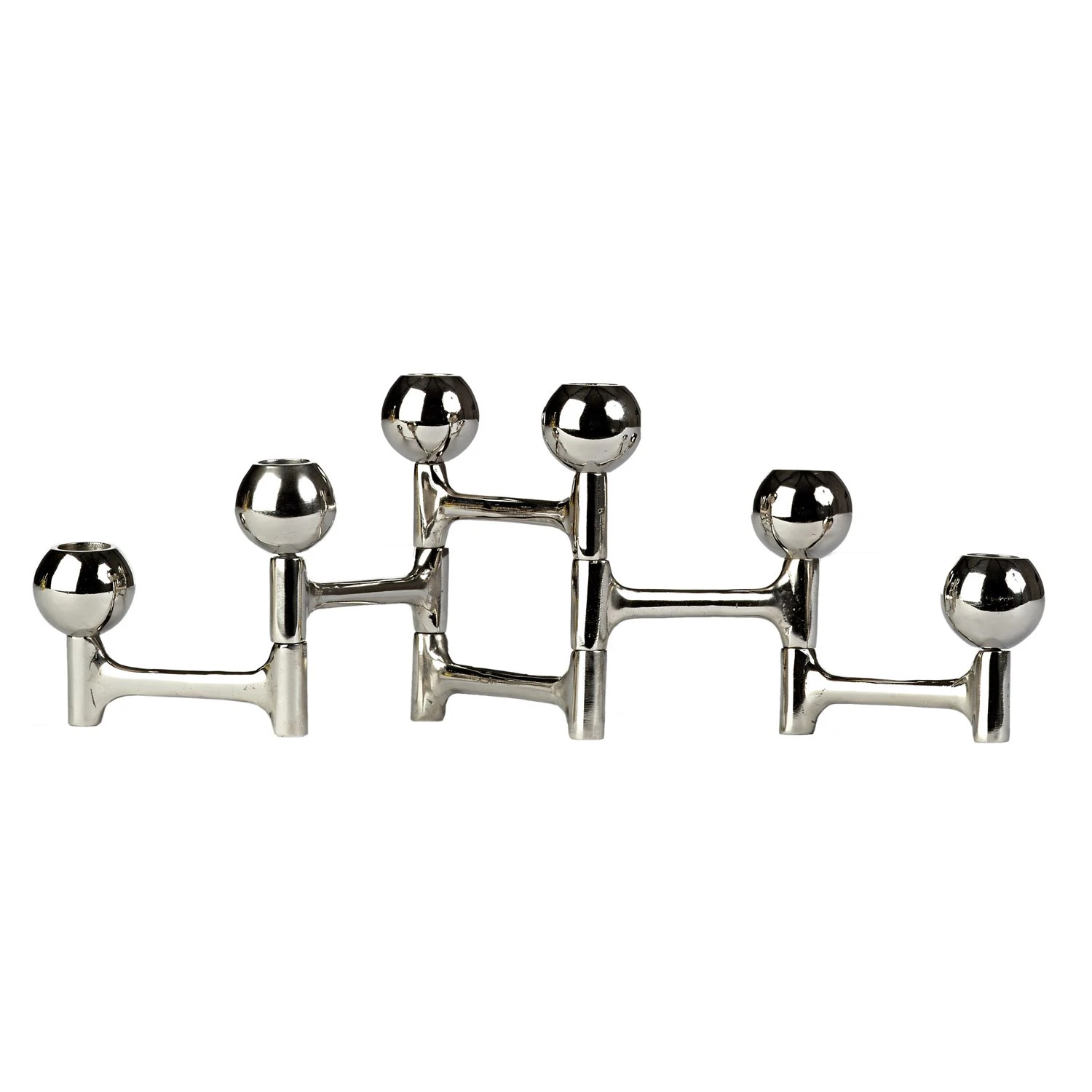 Polspotten Folding Round Lysestage - Lysestager Nikkel Nickel - 390-225-047