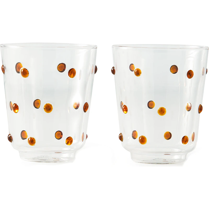 Nob Drinksglas 2-pak, Ravfarvet