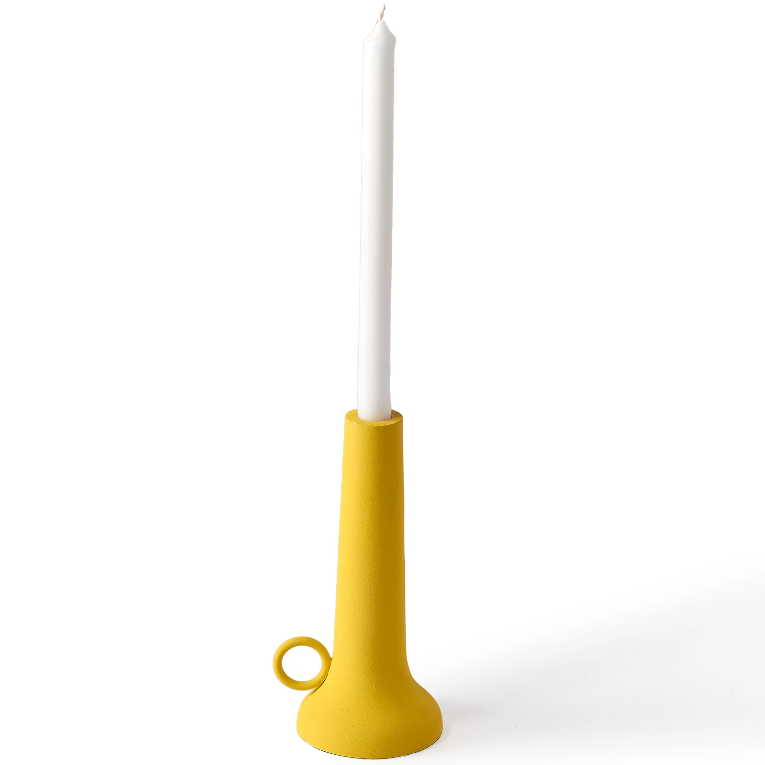 Polspotten Spartan Candle Holder 22 Cm Yellow - Fyrfadsstager Metal Gul - 300-225-061