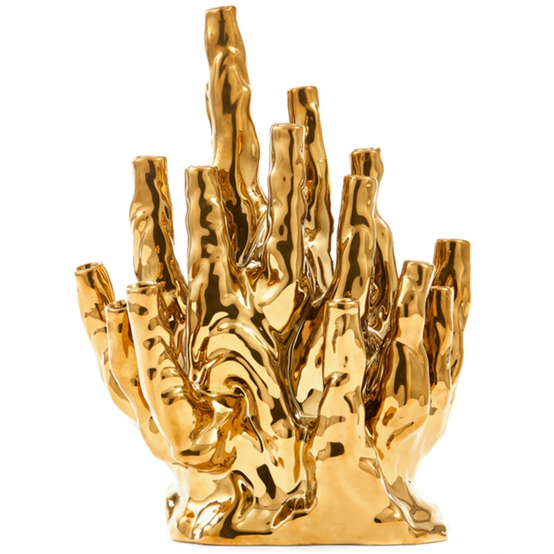 Coral Vase Guld, 20 Tulipaner