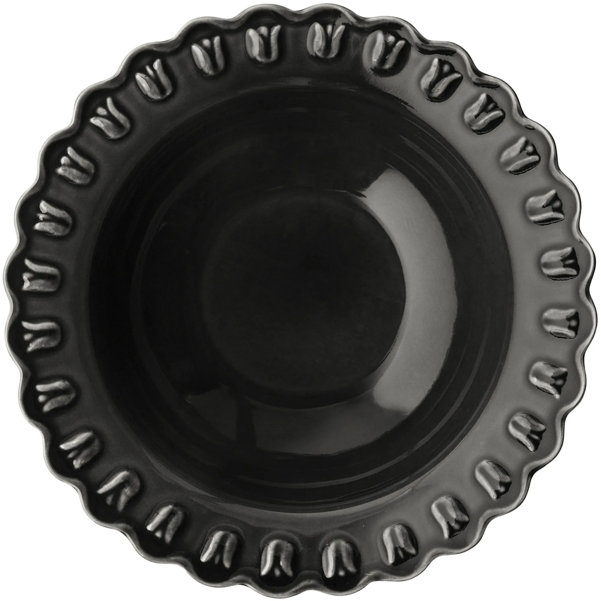 Potteryjo Tulipa Serveringssk&aring;l 30 Cm - Serveringssk&aring;le Stent&oslash;j Almost Black - 02551.V2440