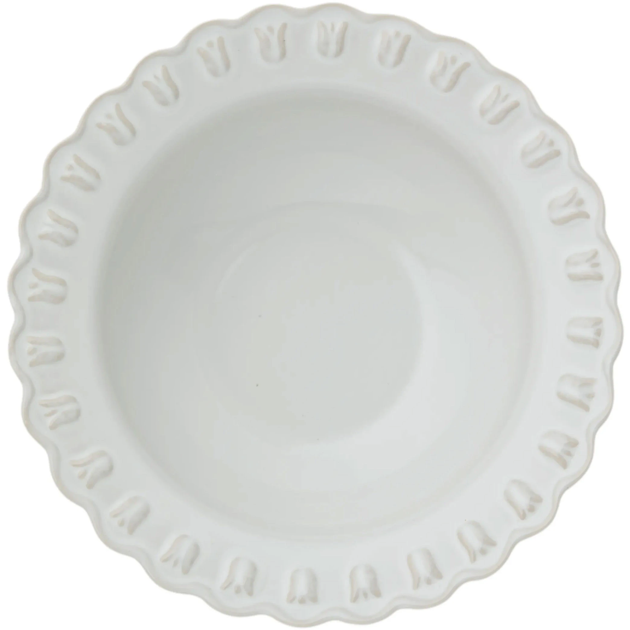 Potteryjo Tulipa Serveringssk&aring;l 30 Cm - Serveringssk&aring;le Stent&oslash;j Hvid - 025511-V721