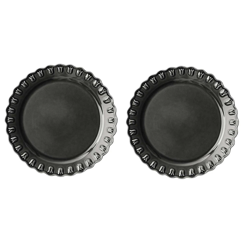 Tulipa Tallerken 26 cm 2-pak, Almost Black