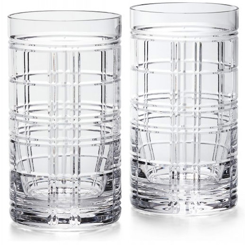 Hudson Plaid Drinksglas 2-pak