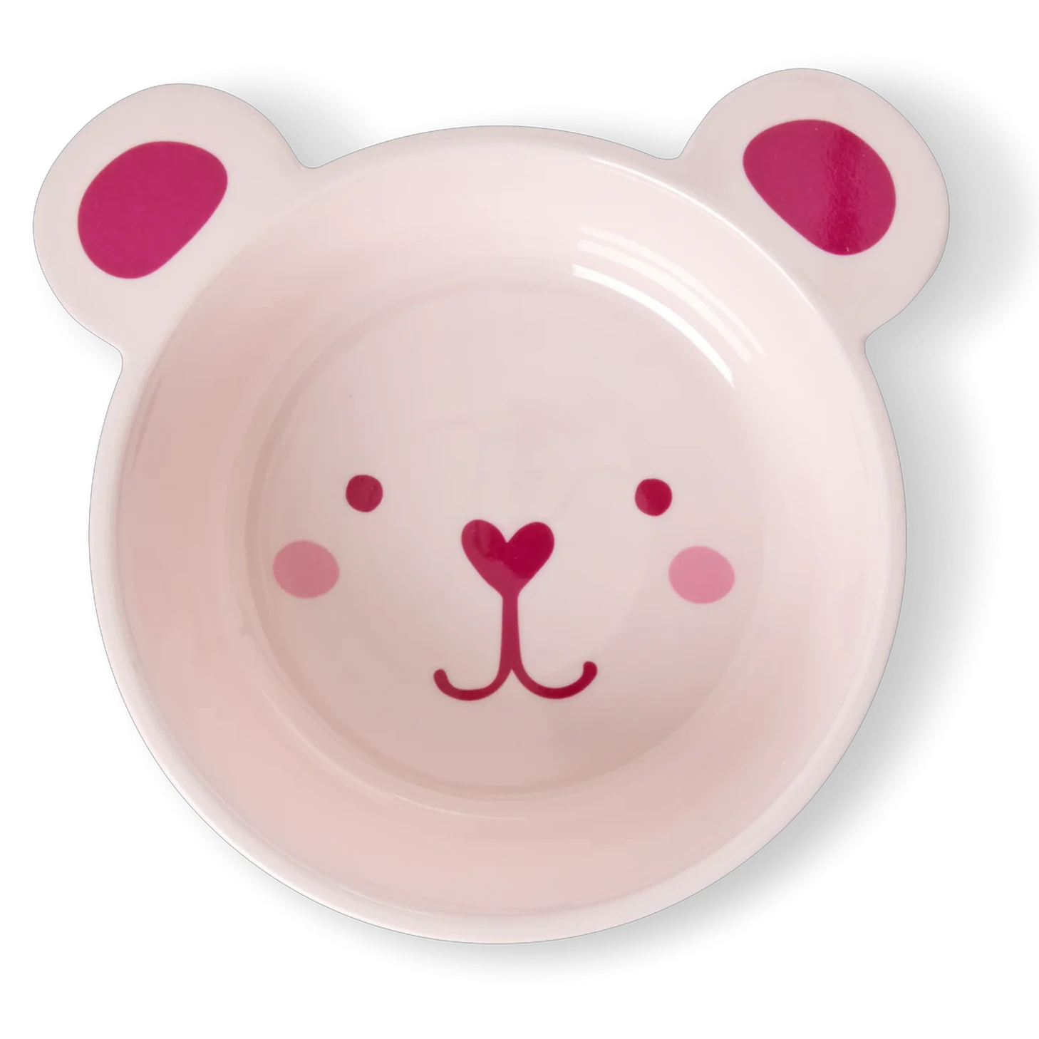 Rice Bear Sk&aring;l 50 Cl - B&oslash;rnetallerkner Melamin Rosa - KIBOW-BEARI