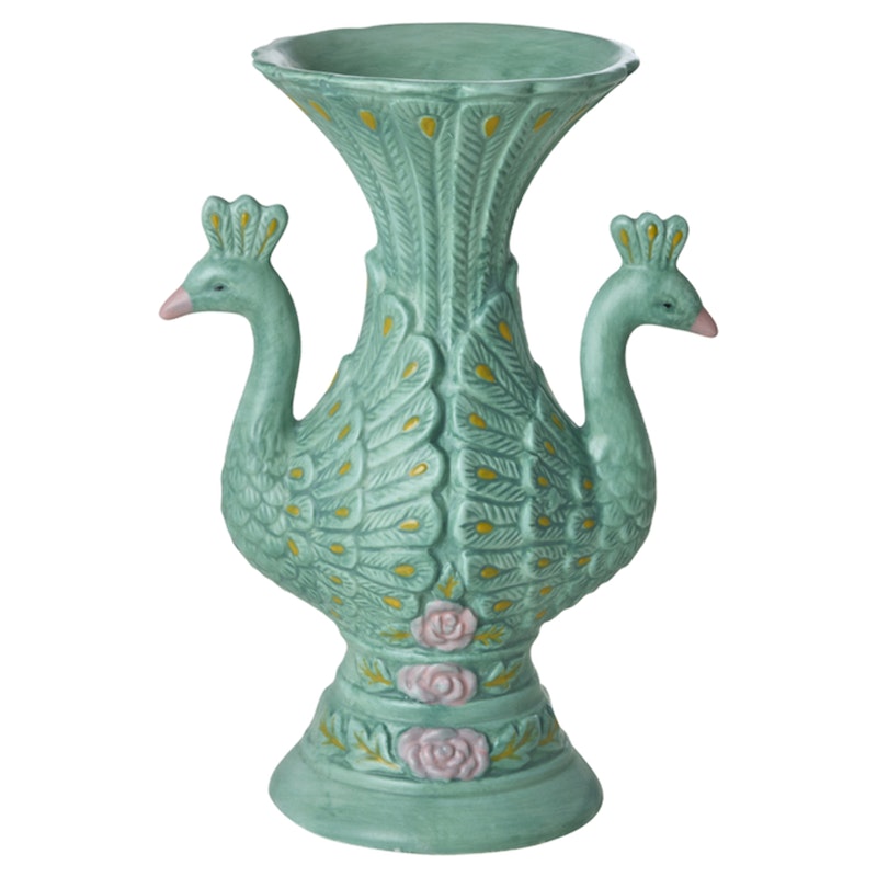 Peacocks Vase 20 cm, Grøn