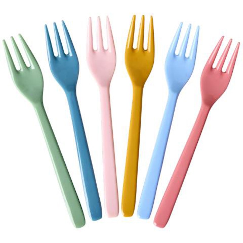 Kagegaffel Melamin 6-pak, All You Need is Love and... Colors