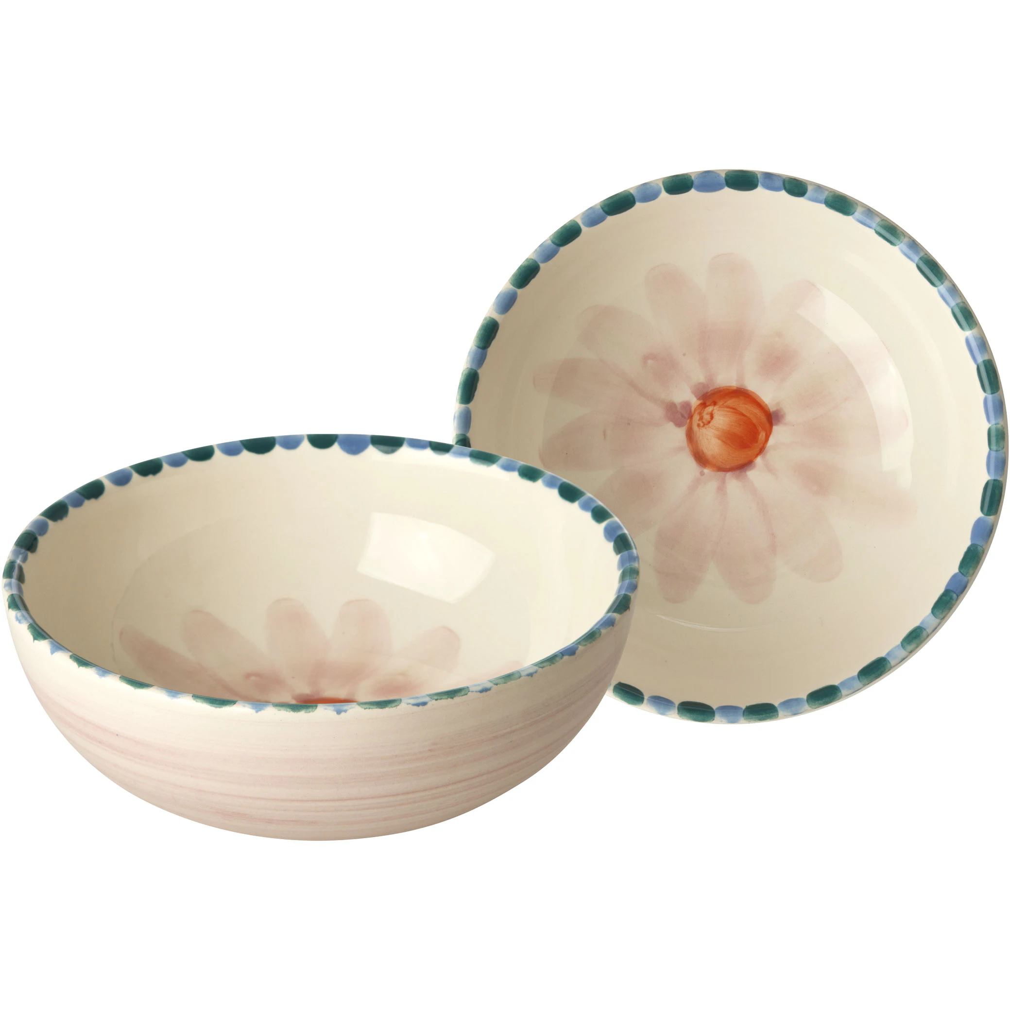 Rice Ceramic Bowl 13,4 Cm Soft Pink Flower - Serveringssk&aring;le Keramik Lavendel - CEBWL-HPFLO
