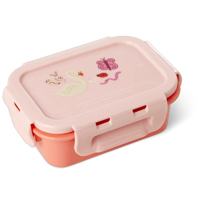 Madkasse Med Lufttæt Låg, Pink Wildlife