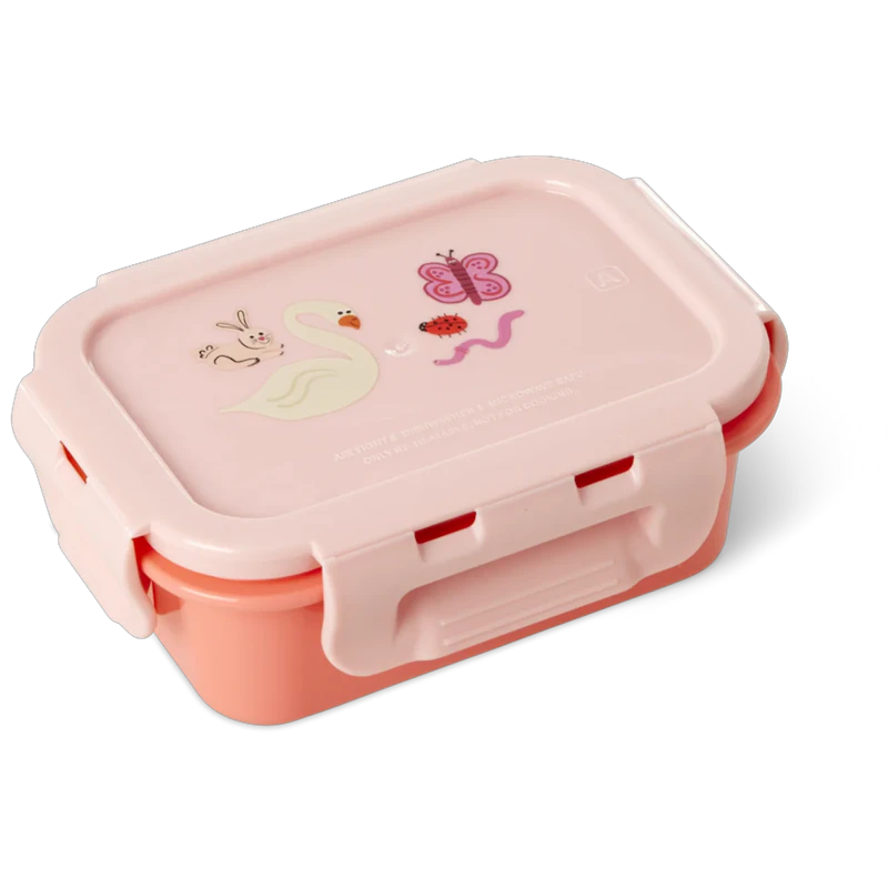 Madkasse Med Lufttæt Låg, Pink Wildlife