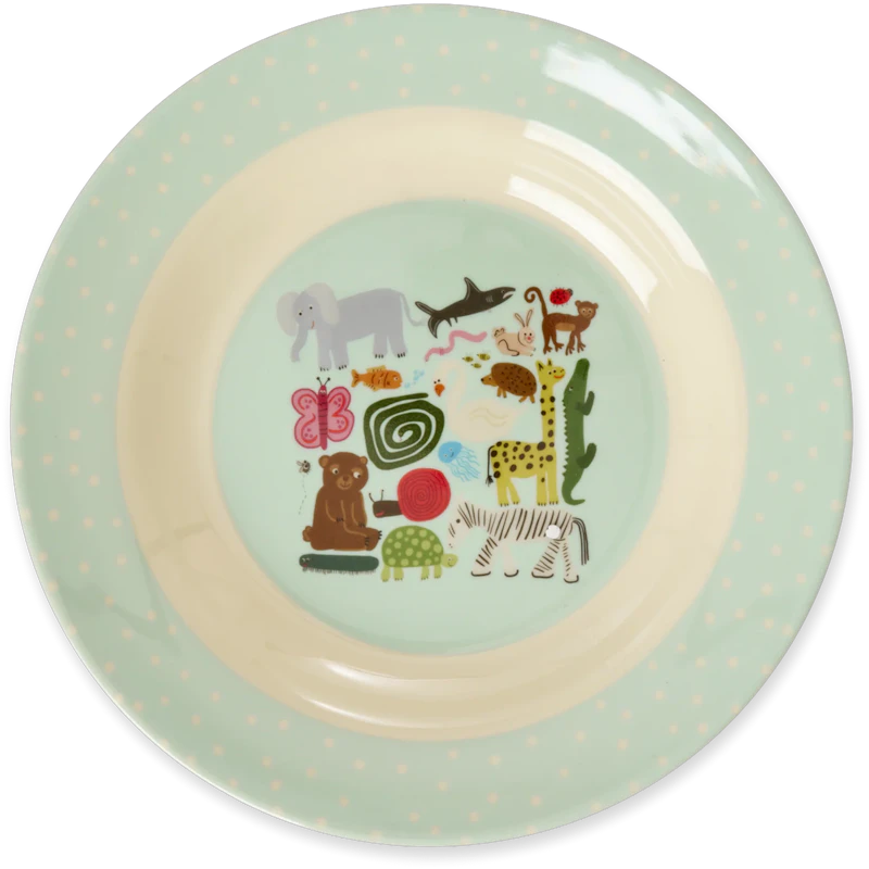 Melamine Bowl 20 cm, Mint Wildlife