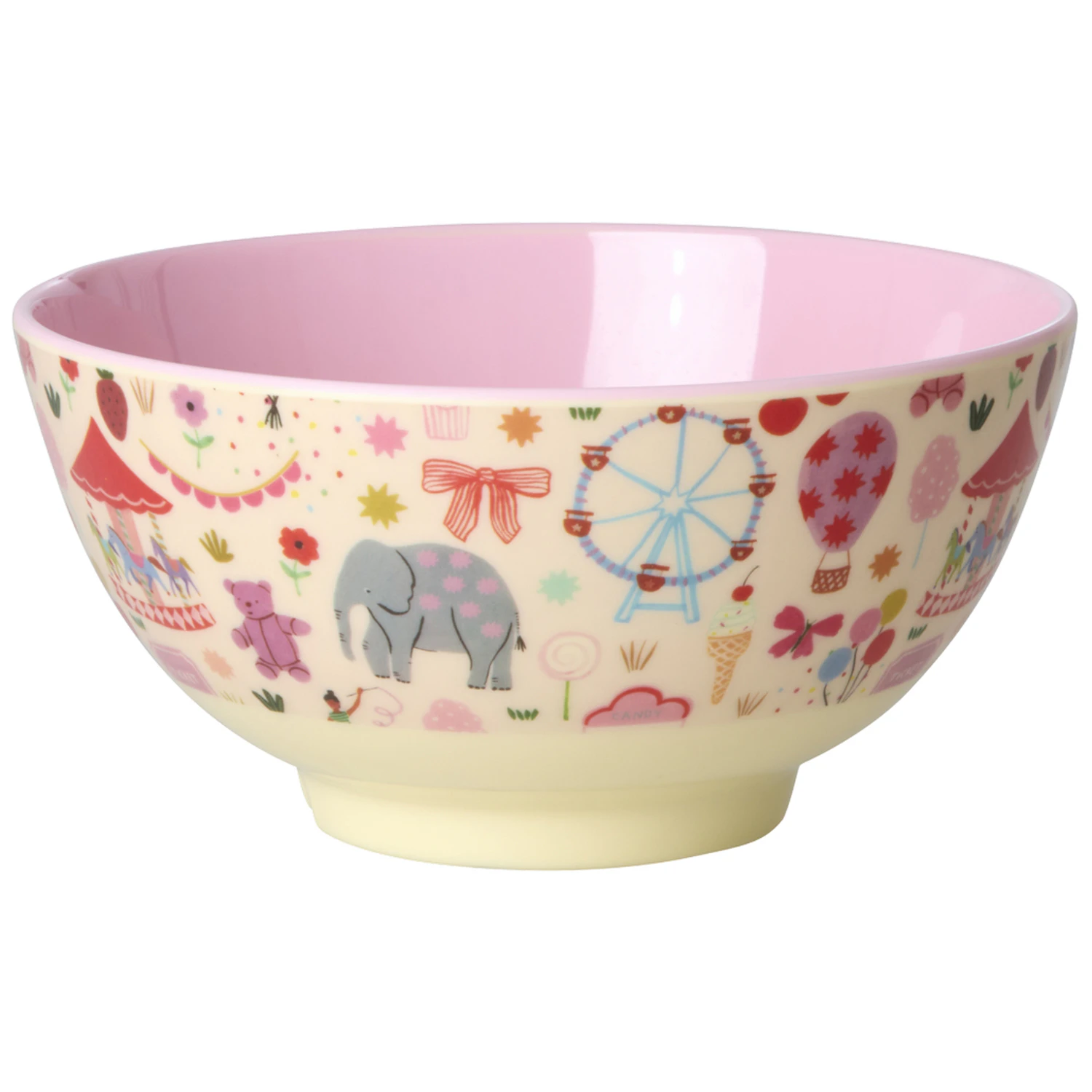 Rice e Bowl 70 Cl Pink Fun Fair - Serveringssk&aring;le Melamin Multi - MELBW-FUFAI