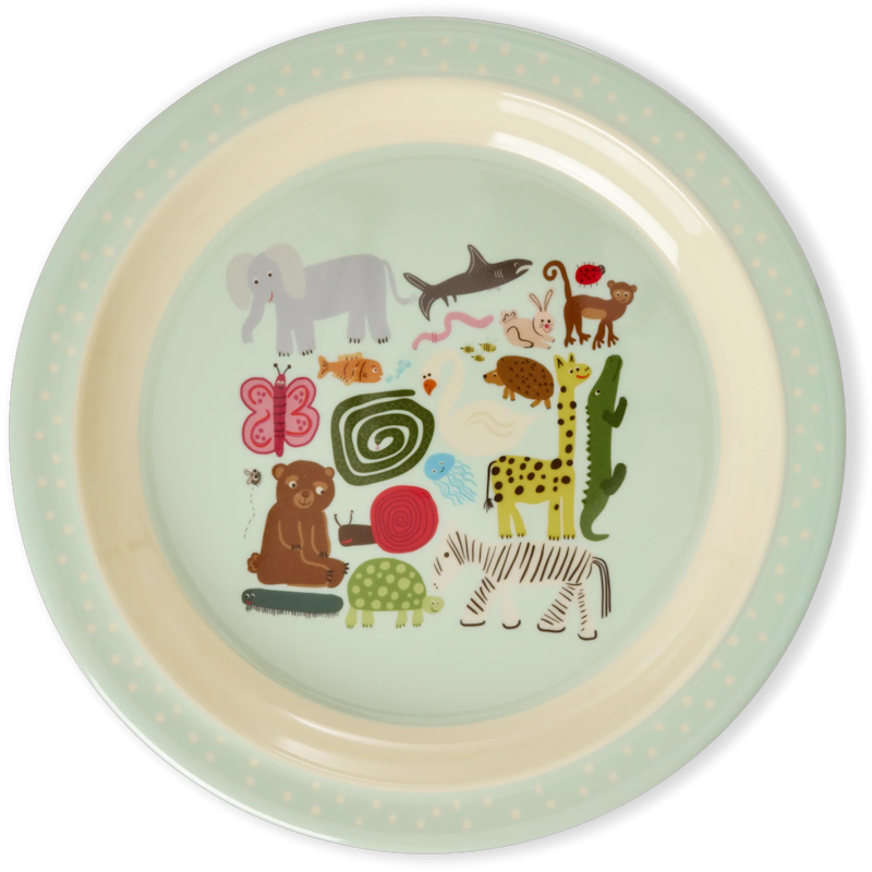 Melamintallerken 20 cm, Mint Wildlife