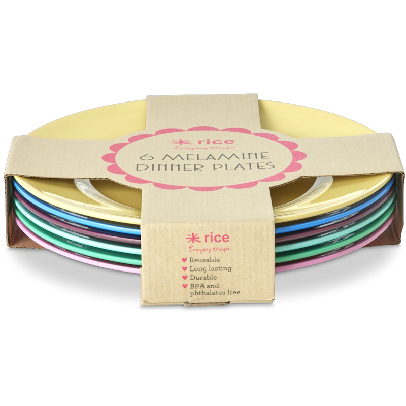 Frokosttallerken Melamin Rund 25 cm 6-pak, Show Your True Colors
