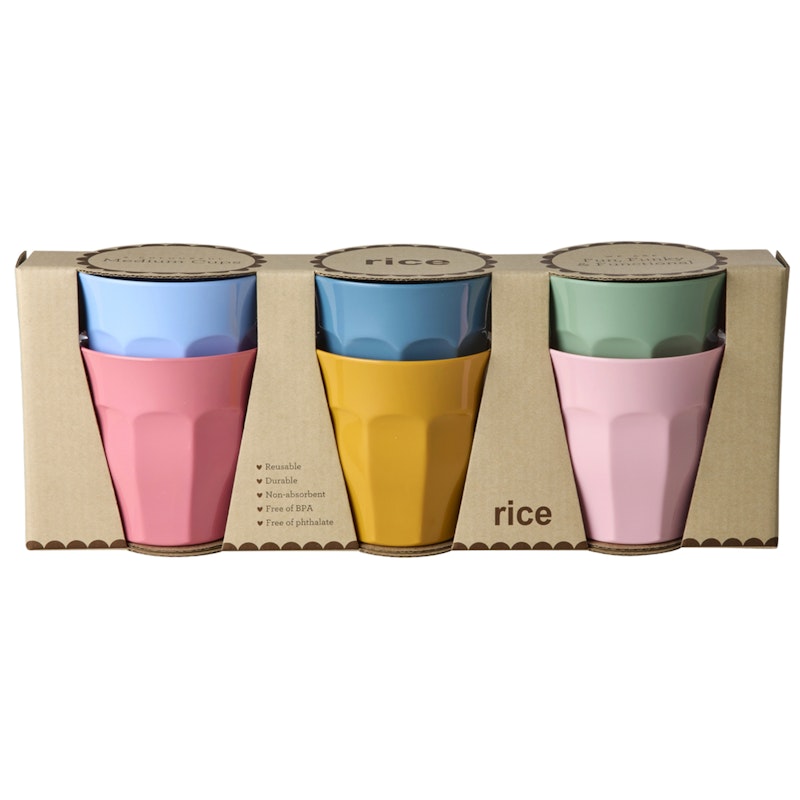 Melaminkopper 6-pak, All You Need is Love and…Colors