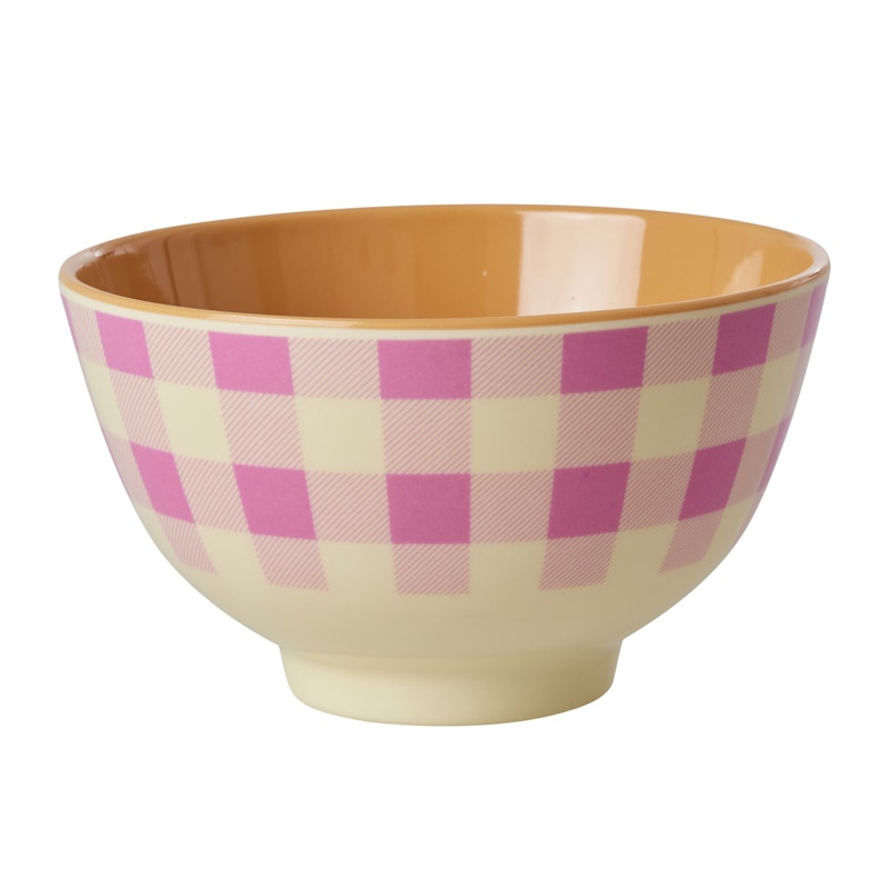 Melamine Bowl 30 cl, Check Pink