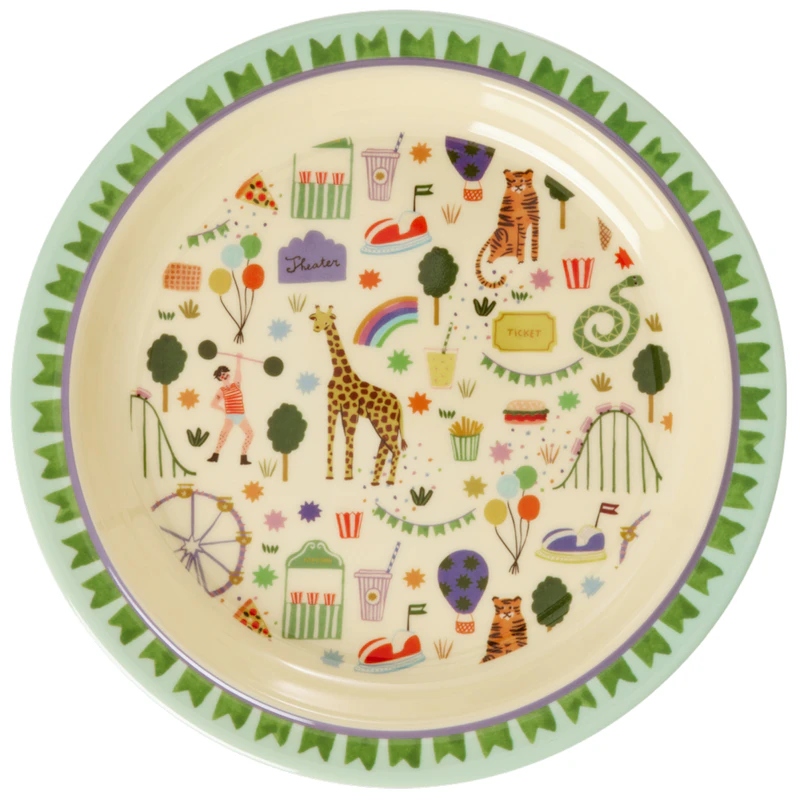 Melamintallerken 22 cm, Mint Fun Fair