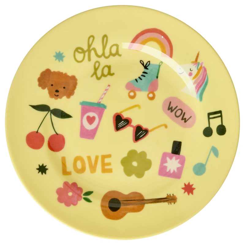 Melamintallerken 20 cm, Unicorn Love
