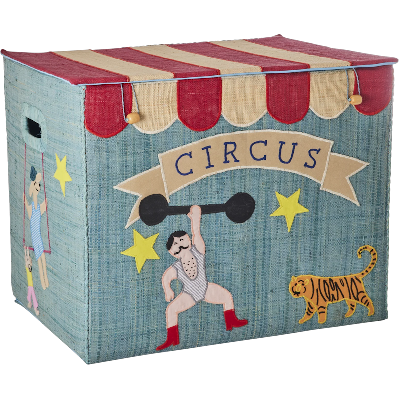 Raffia Toy Storage Extra Large Foldable, Circus