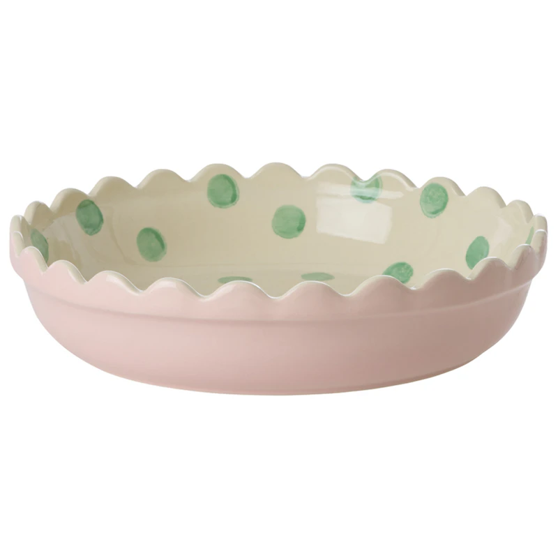 Tærteform 24 cm, Rosa / Grøn