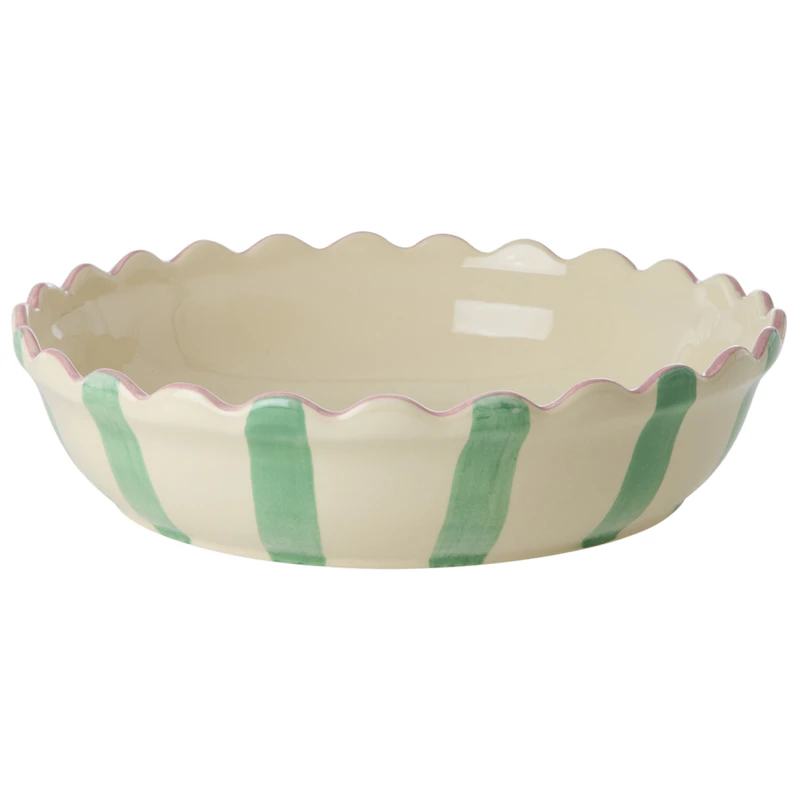 Tærteform 33 cm, Green Stripe