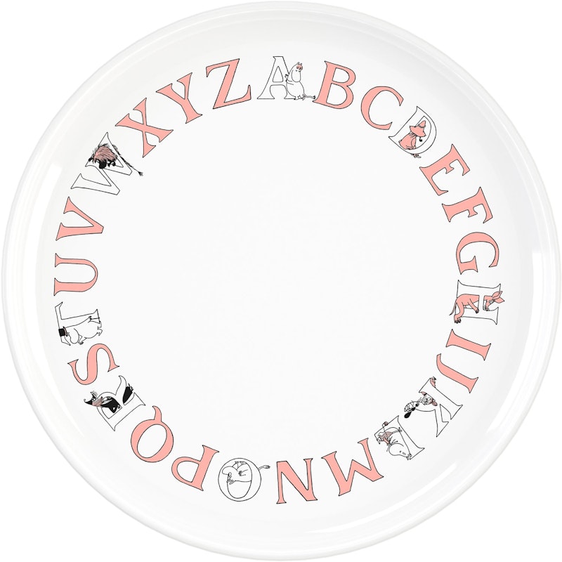 Moomin ABC Tallerken 20 cm, Salmon