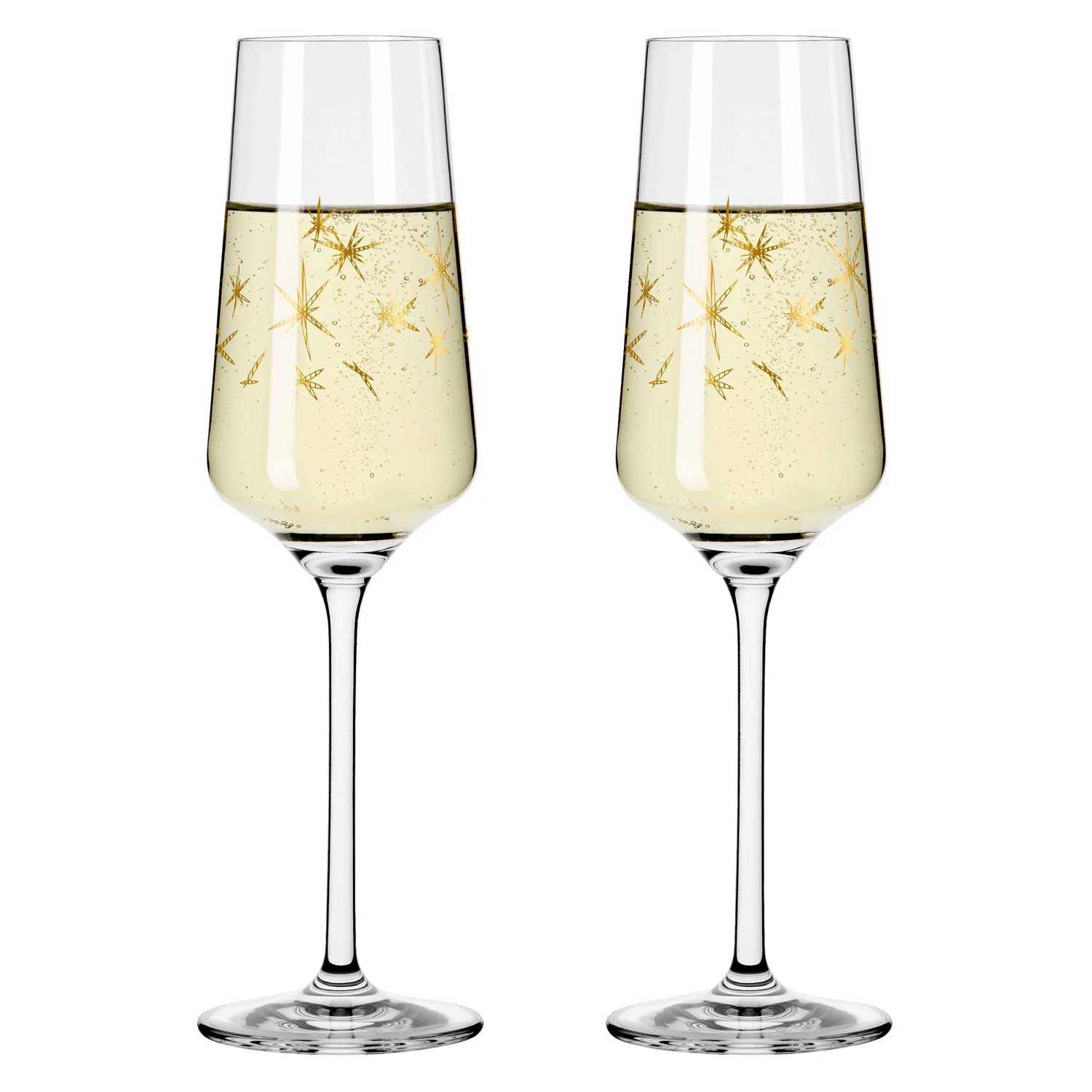 Ritzenhoff Celebration Deluxe Champagneglas Stars 2-pak 23 Cl - Champagneglas Krystalglas Klar - 6141014