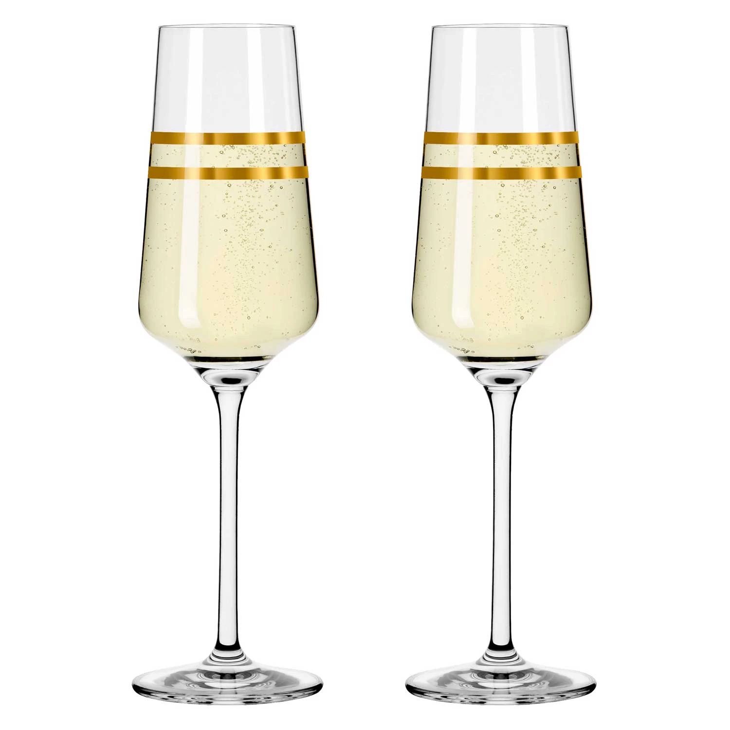 Ritzenhoff Celebration Deluxe Champagneglas Stripes 2-pak 23 Cl - Champagneglas Krystalglas Klar - 6141004