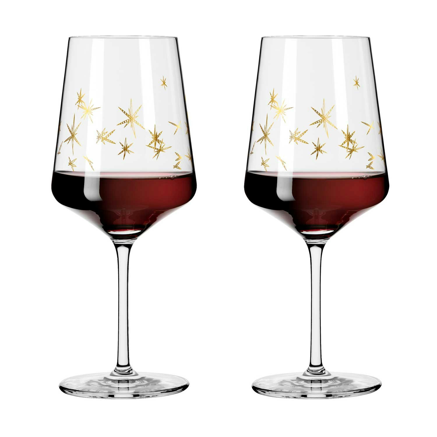 Ritzenhoff Celebration Deluxe R&oslash;dvinsglas Stars 2-pak 54 Cl - Vinglas Krystalglas Klar - 6141011
