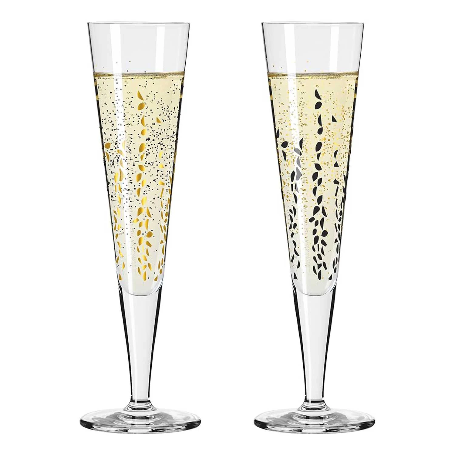 Ritzenhoff Goldnacht Champagneglas 2-pak H22 - Champagneglas Krystalglas Klar - 6031005