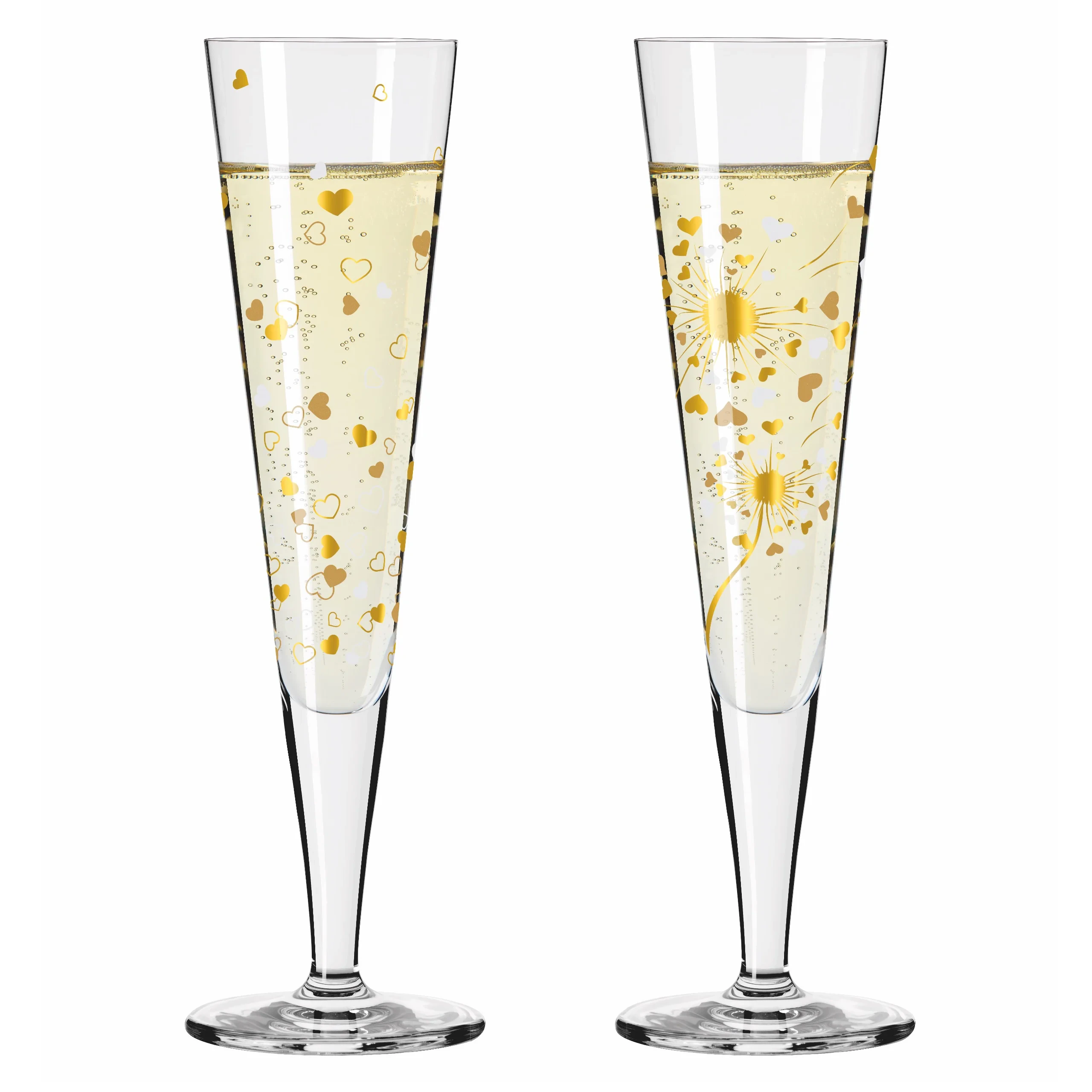 Ritzenhoff Goldnacht Champagneglas 2-pak F24 - Champagneglas Krystalglas Klar - 6031007