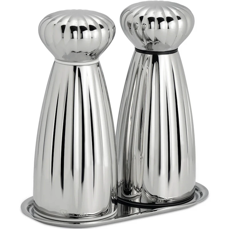 Palm Bright Salt- Og Peberkværnsæt Med Bakke