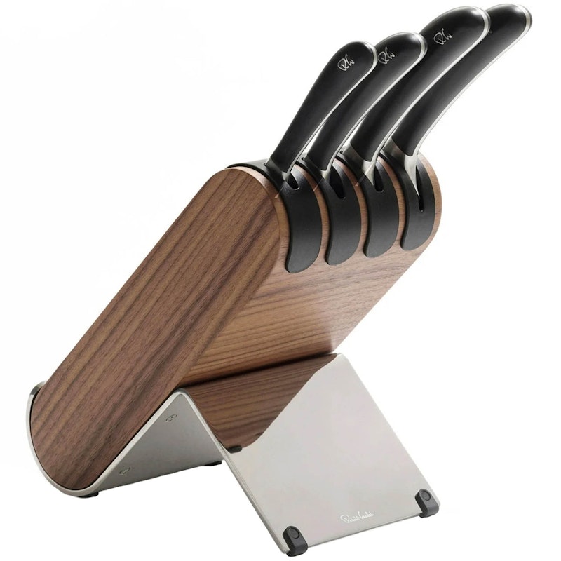 Signature Q Knivblok Med 4 Knive, Valnød