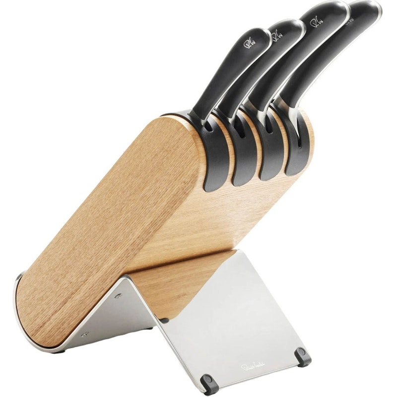 Signature Q Knivblok Med 4 Knive, Asketræ