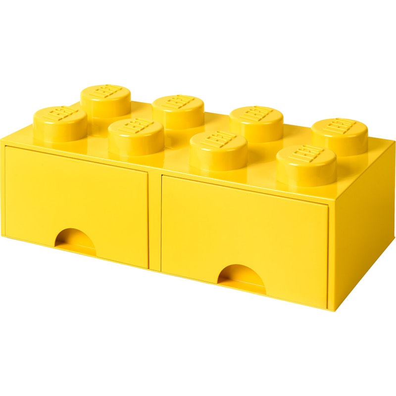 LEGO® Opbevaring med Skuffe 8 Knopper, Gul