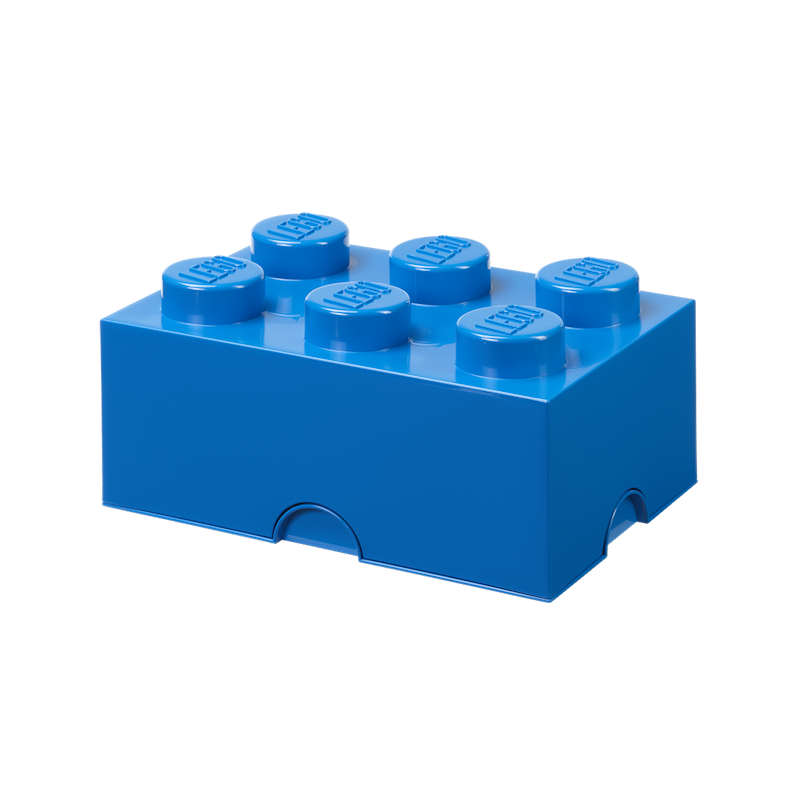 LEGO® Brick Opbevaringskasse 6 Knopper, Blå