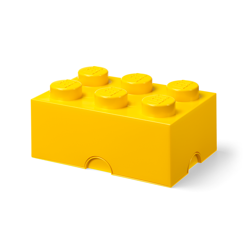 LEGO® Brick Opbevaringskasse 6 Knopper, Gul
