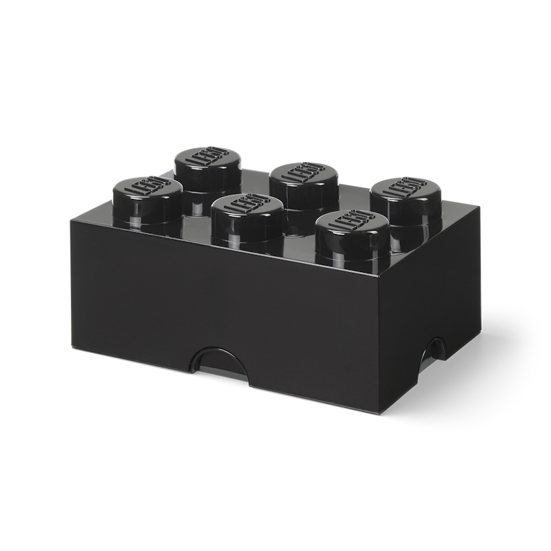 LEGO® Brick Opbevaringskasse 6 Knopper, Sort