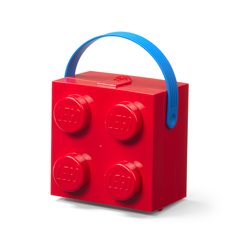 LEGO® Kasse Med Håndtag 4 Knopper, Rød