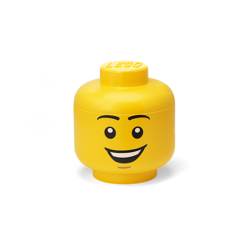 LEGO® Opbevaringskasse Hoved Lille, Happy Boy