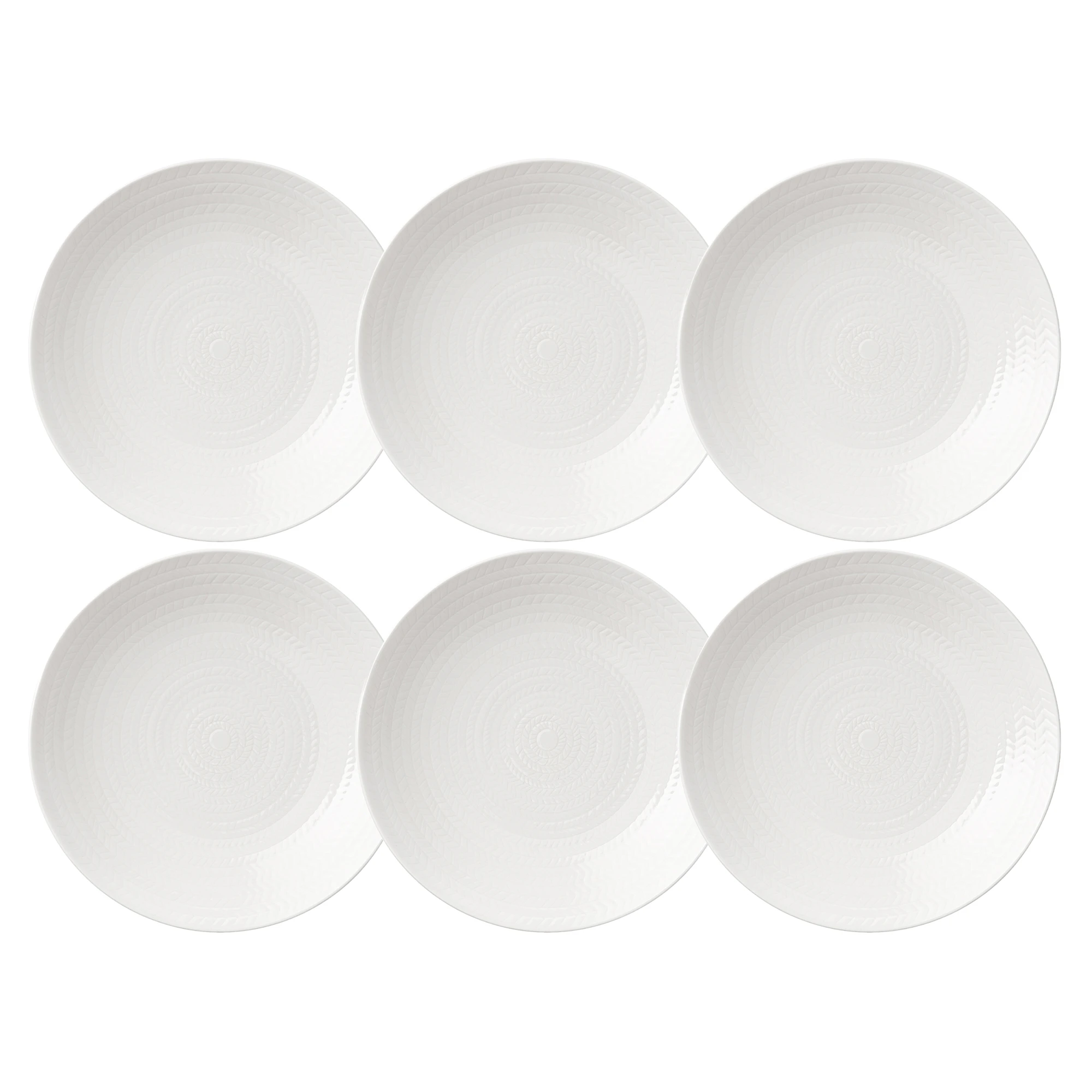 R&ouml;rstrand Bl&aring; Eld Tallerken 19 Cm 6-pak - Asietter Feldspar Porcelain Hvid - 1086825X6