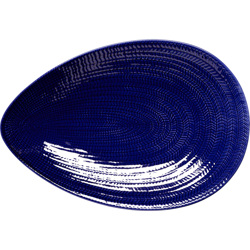 Blå Eld Tallerken 20x29 cm, Blå