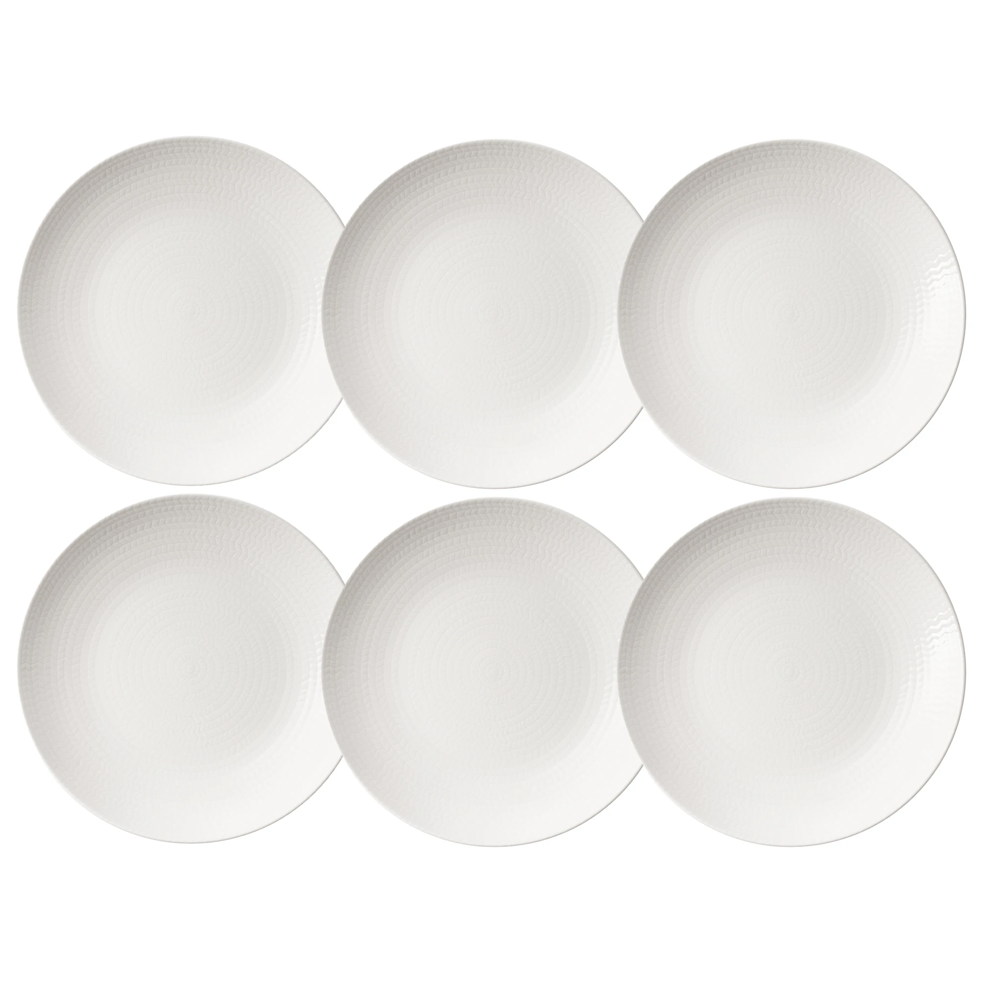 R&ouml;rstrand Bl&aring; Eld Tallerken 23 Cm 6-pak - Asietter Feldspar Porcelain Hvid - 1086824X6