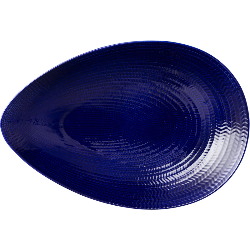 Blå Eld Tallerken 24x35 cm, Blå