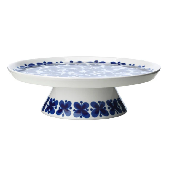 R&ouml;rstrand Mon Amie Kage-/t&aelig;rtefad &Oslash;30cm Bl&aring; - Kagefad, T&aelig;rtefade & Sk&aring;le Porcel&aelig;n Hvid - 1015745