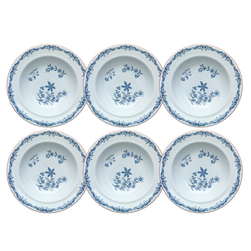 Ostindia Dyb Tallerken 24 cm, 6-pak