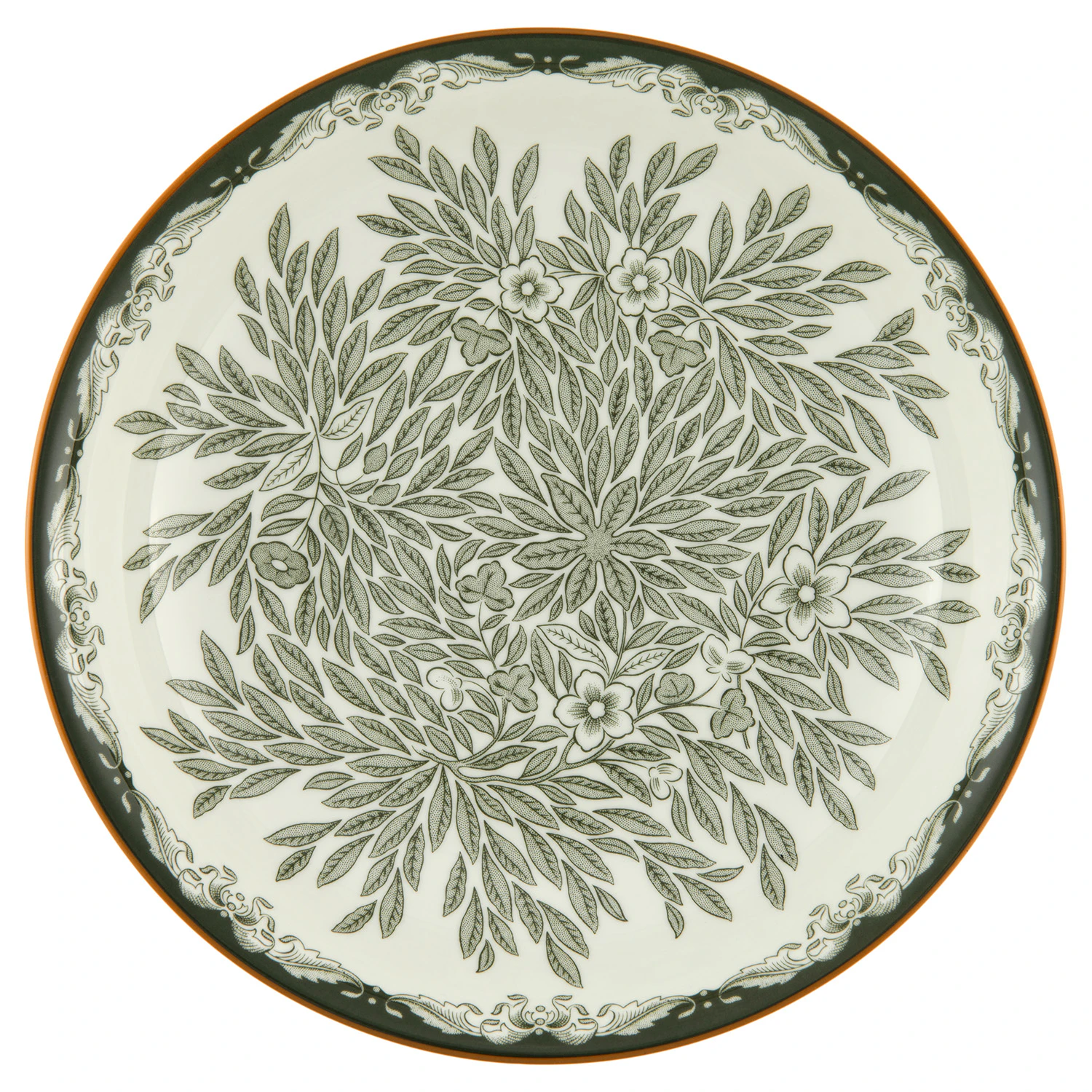 R&ouml;rstrand Ostindia Floris Dyb Tallerken 22 Cm - Dybe tallerkner Porcel&aelig;n Gr&oslash;n - 1074224