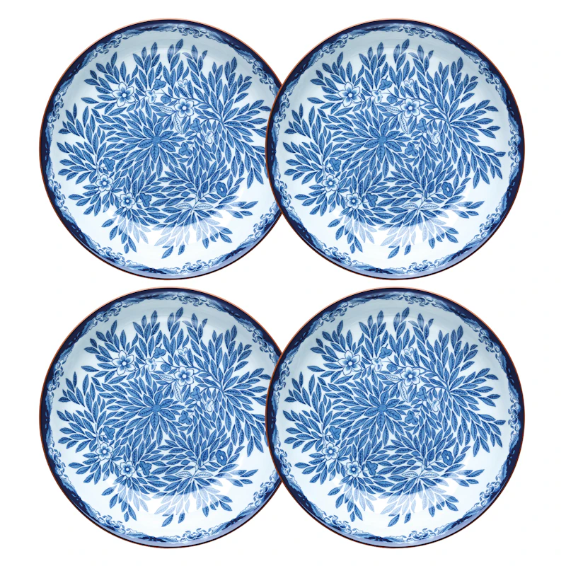 Ostindia Floris Dyb Tallerken 22 cm 4-pak, Blå