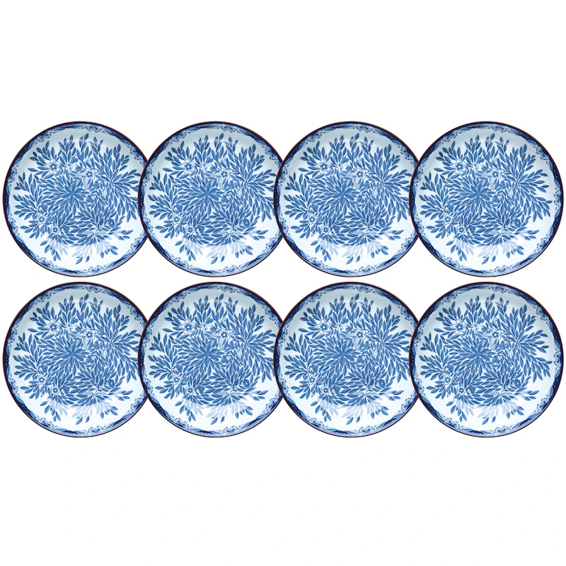 Ostindia Floris Dyb Tallerken 22 cm 8-pak, Blå